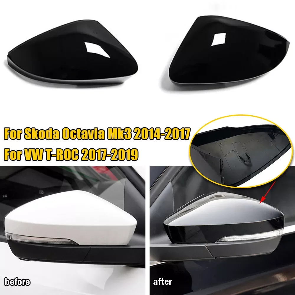 1 para osłon lusterek bocznych do Skody Octavia Mk3 A7 5E 2014 2015 2016 2017 2018 2019 do VW T-ROC 2017-2019