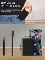 Anti-theft Cards Protectors Card Holder Minimalist Smart Wallet RFID Protection Aluminum Metal Box Cardholder Case Porte Carte 2