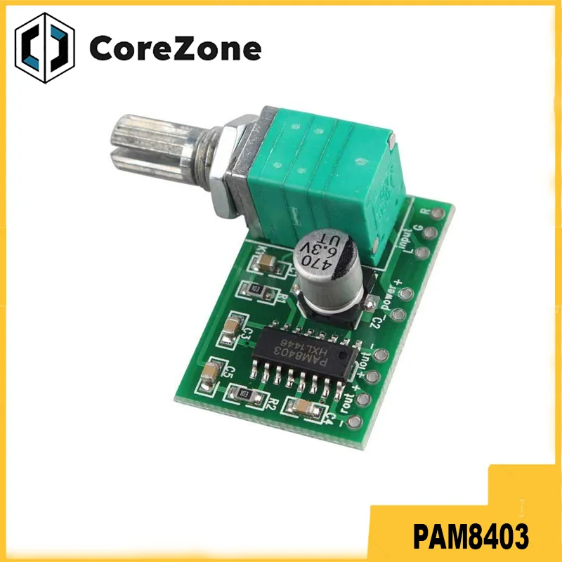 5pcs PAM8403 Mini 5V Digital Power Amplifier Board with Switching Potentiometer USB Power Supply