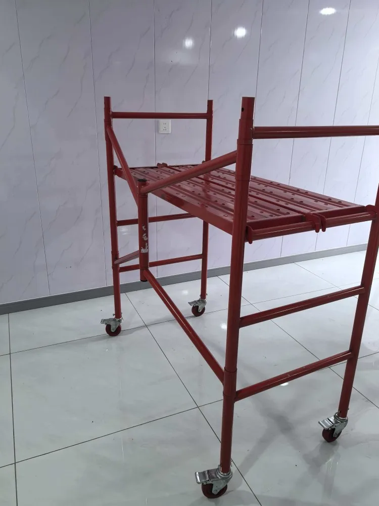 نظام سقالات قابل للطي عالي الجودة مع إطار معدني فولاذي للبناء والمستودعات لمشاريع البناء