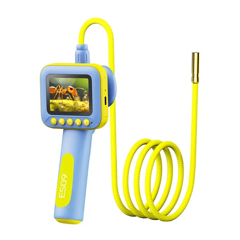 

Эндоскопическая камера ABKI-Kid с 2,4-дюймовым дисплеем, 200W HD LED-сенсором для исследования на открытом воздухе, инструмент для исследования для детей, подарок для детей