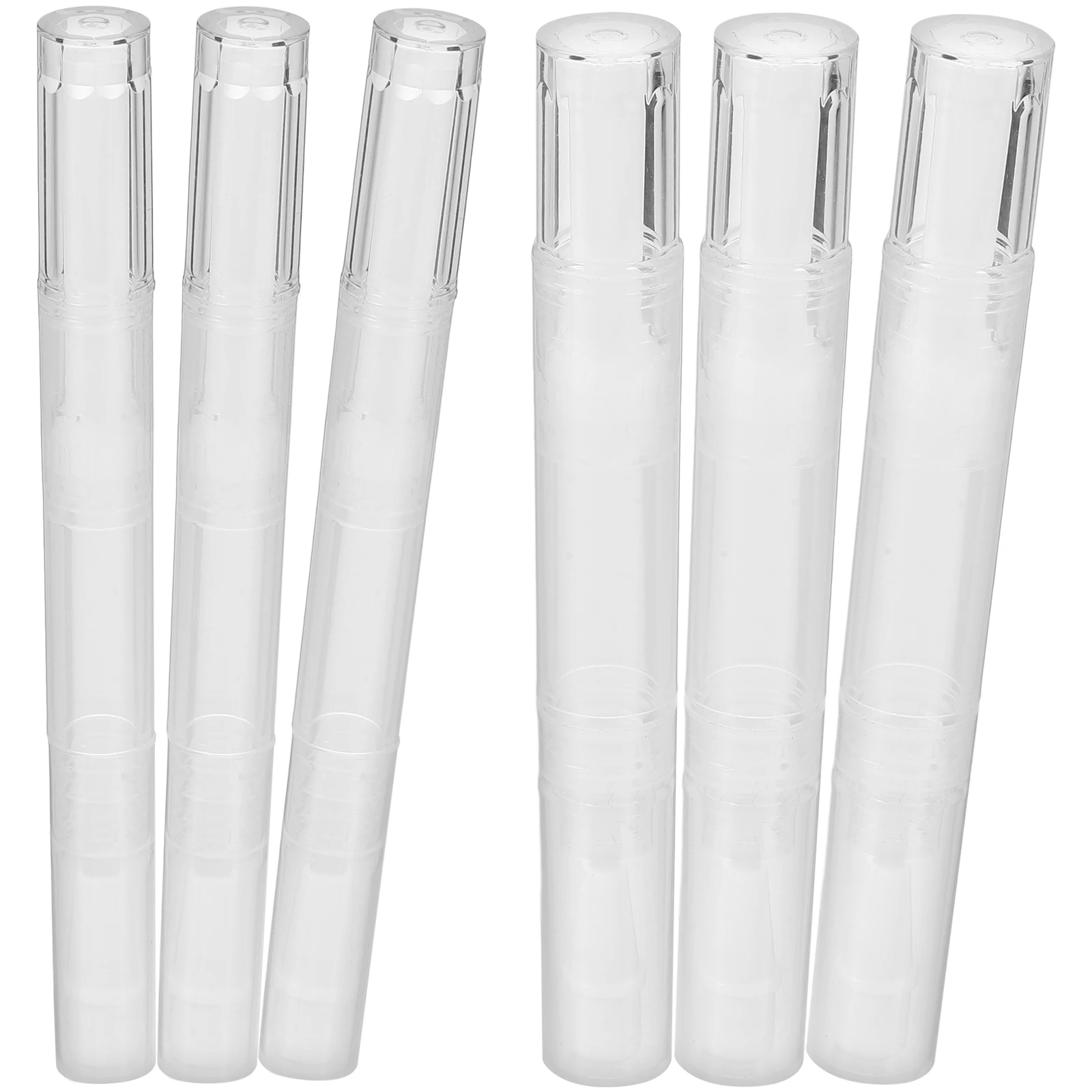 6Pcs Refillable Cuticle Oil Pen Empty Nail Art Pen Compact Reusable Container for Nail Oil Lip Gloss