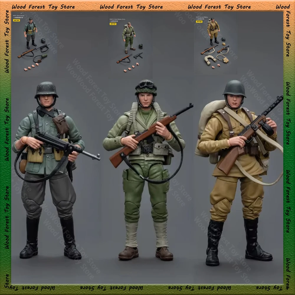 3.75 cala JOYTOY JT8919 JT8926 JT8933 1/18 skala Wehrmacht piechota radziecka stany zjednoczone armia figurka zabawki modele prezent