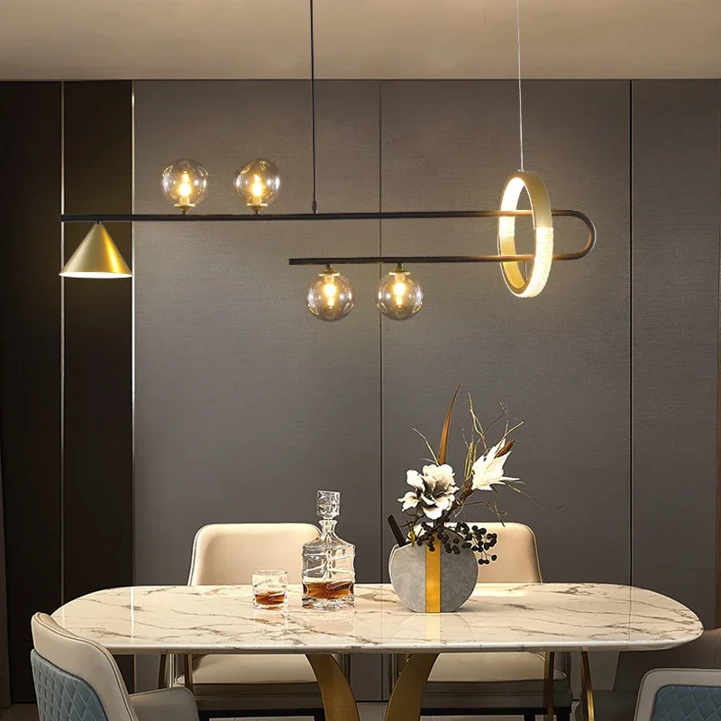 

JMZM Nordic LED Pendant Light For Dining Room Decorate Kitchen Long Table Creative Chandelier Modern Loft Office Hanging Lamps