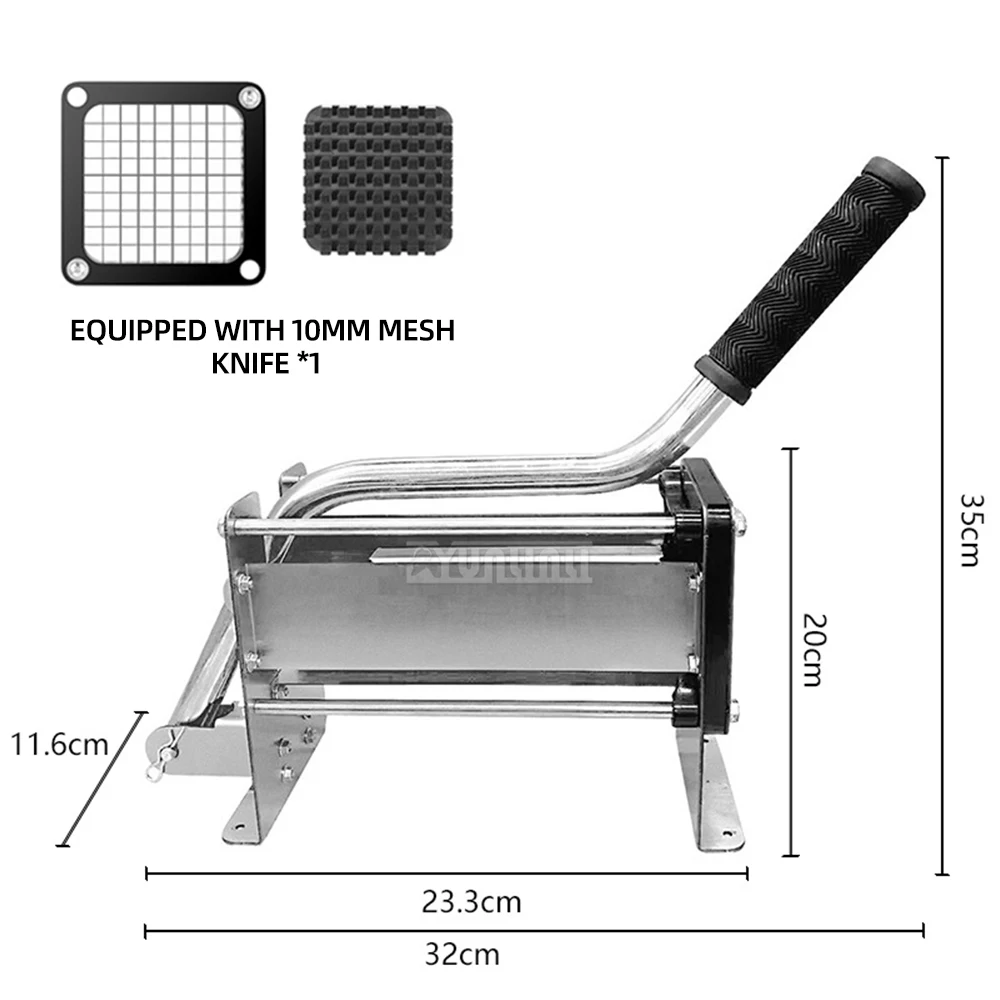 10mm/12mm/14mm Stainless Steel Vegetable Cutting Machine Household Manual Potato Strip Cutter