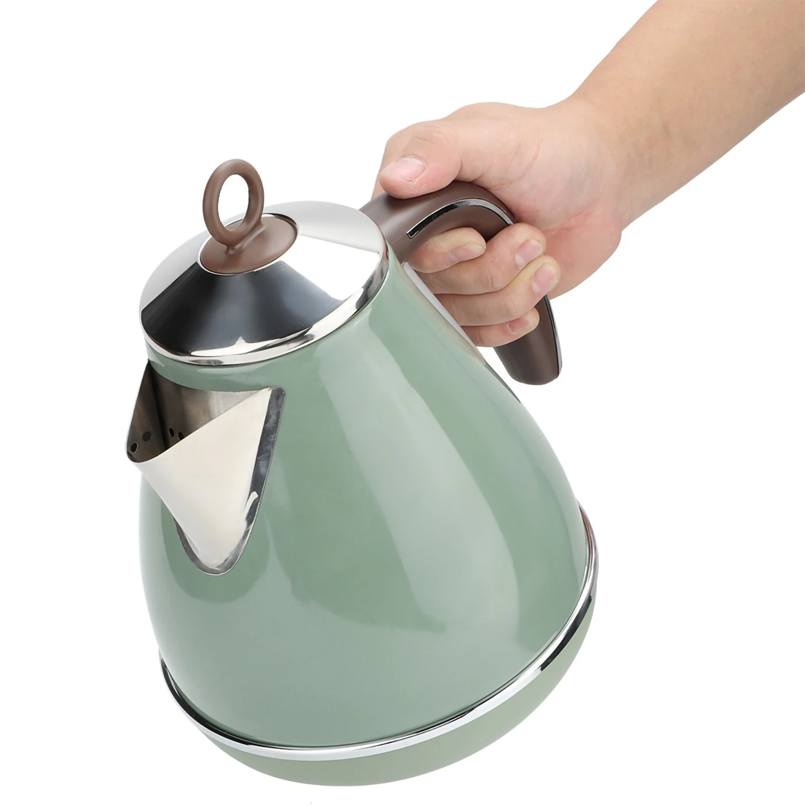1700ml Stainless Steel Electric Kettle Household Retro  Tea Water Boiling Pot EU Plug 220V‑240V Kettle Kitchen Appliances
