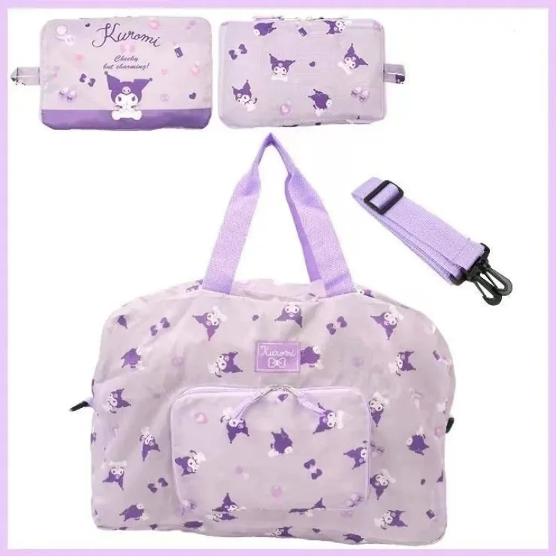 

Kawaii Hello Kitty Kuromi Sanrio Cute Cartoon Large My Melody Cinnamoroll Capacity Travel Bag Hand Carry Crossbody Bag for Kids