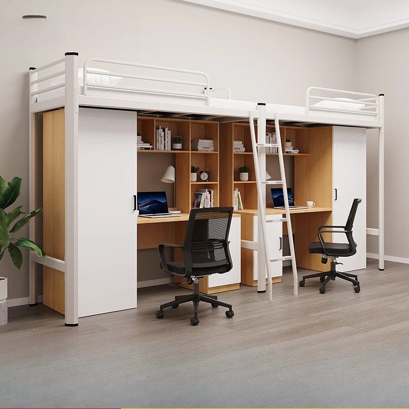 

Table Apartment Bed College Student Staff Dormitory School Dormitory Elevated Thickened Apartment Iron Frame