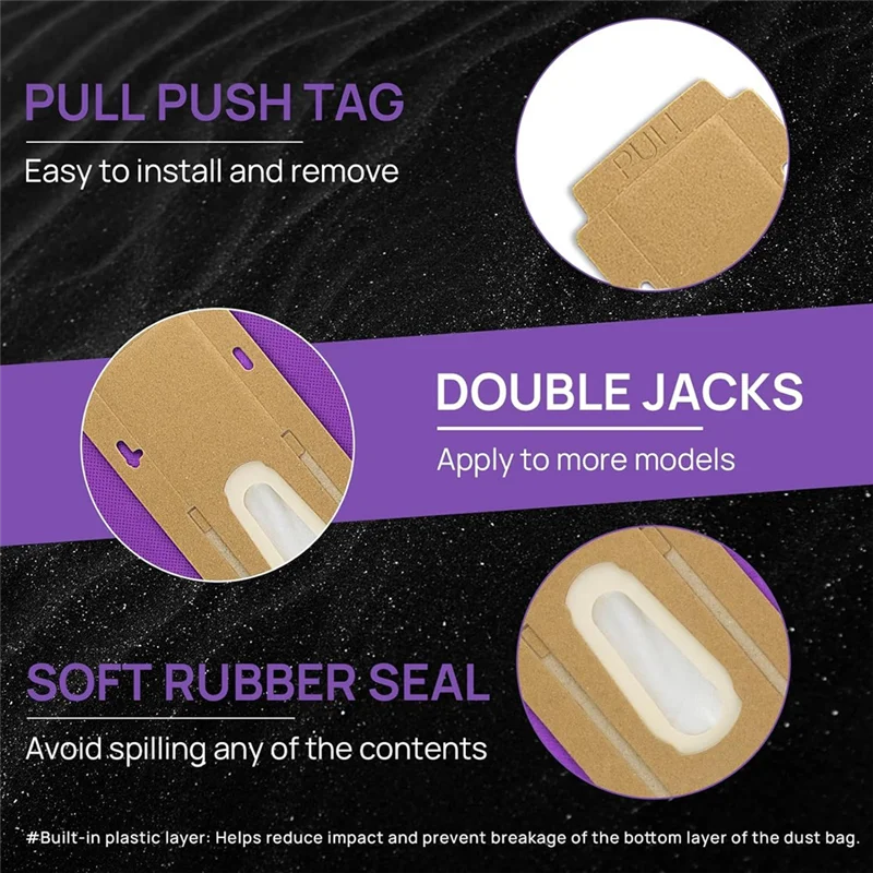 

ABEZ Purple Dust Bag For All Oreck Elevate Models X3,X5,XL7,XL21,2000,3000,4000,8000,9000 Series