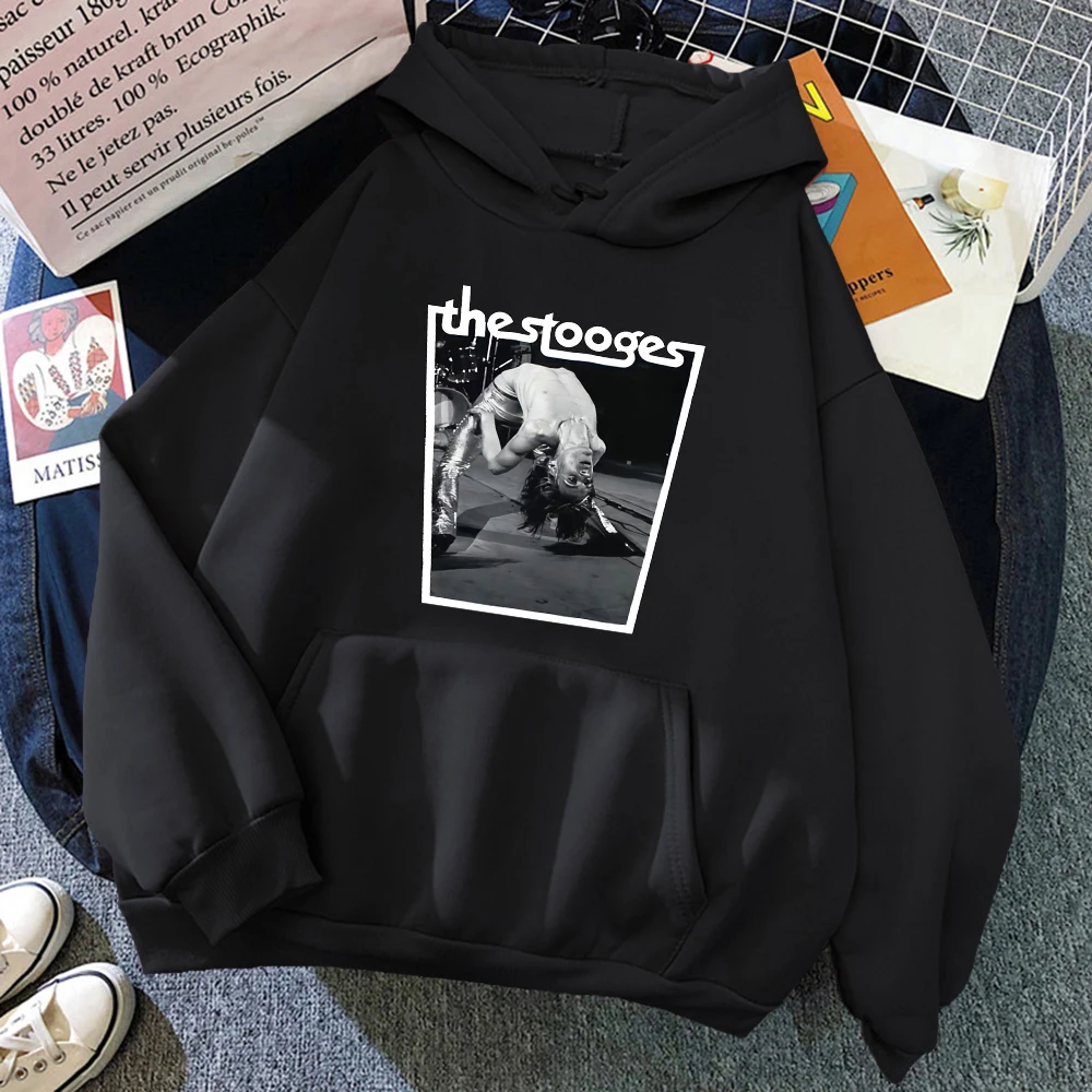 

The Stooges Iggy Pop Sweatshirt Punk Rock Band Men's Sweatshirt Unisex Hoodie Classic Y2K Top Korean Review Many Moletom Com