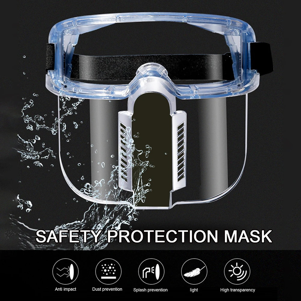 Clear Protective Mask For Full Face Cover Detachable Anti-Dust Face Protector Sturdy Sanding Dust Mask For Women Men Kids