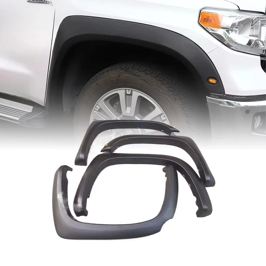 

Truck Fender Flares Front Wheel Eyebrow for Tundra 2010-2018 2019 2020 2021 2022 With Lamp Without Lamp Set (4 PCS)custom