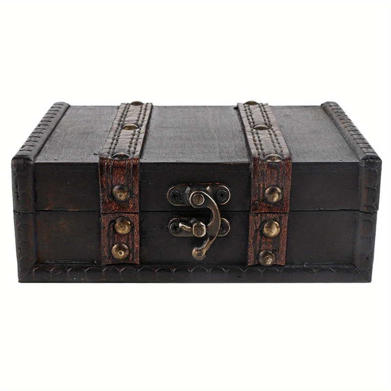 1Pc Handmade Wooden Storage Box Vintage Jewelry Organizer for Necklaces Bracelets Earrings Desktop Display Box Home Decor