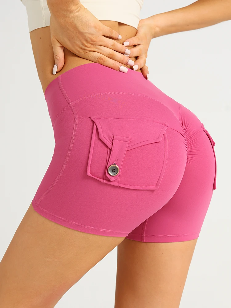 

Women's High Waist Booty Lifting Pocket Sexy Butt Yoga Shorts Quick Dry Sports Gym Workout Outdoor Cycling sports Shorts