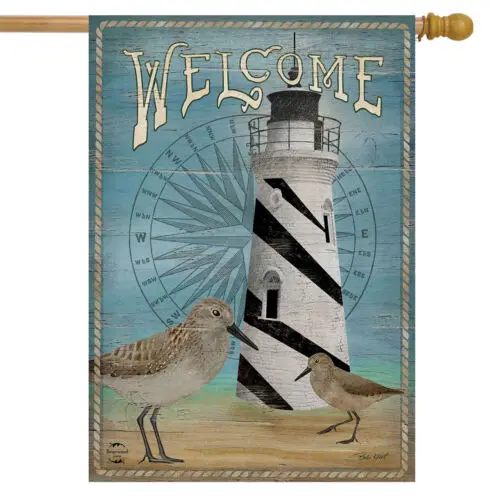 Welcome Lighthouse House Flag 40