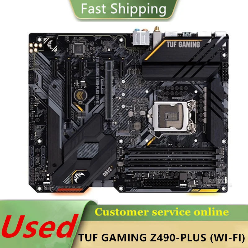 TUF GAMING Z490-PLUS (WI-FI) Original Z490 DDR4 PCI-E4.0 Motherboard LGA 1200 Support i9 10900K 10th CPU