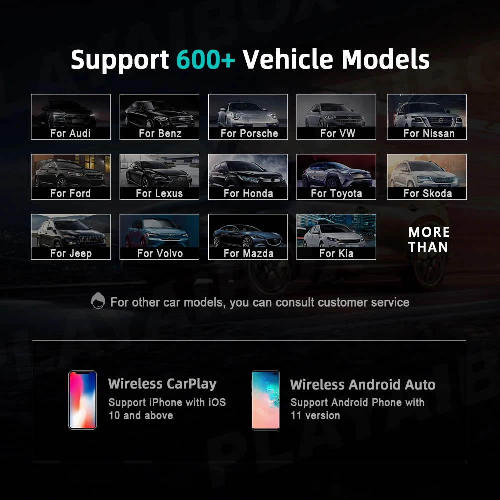 UX999 Ultra Carplay Ai Box Adapter Android 13 OEM Carplay To