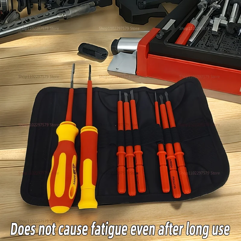 10 في 1 مجموعة مفكات معزولة 500 فولت صلابة عالية المغناطيسي فيليبس عرافة أدوات الكهربائيين للإصلاحات الكهربائية