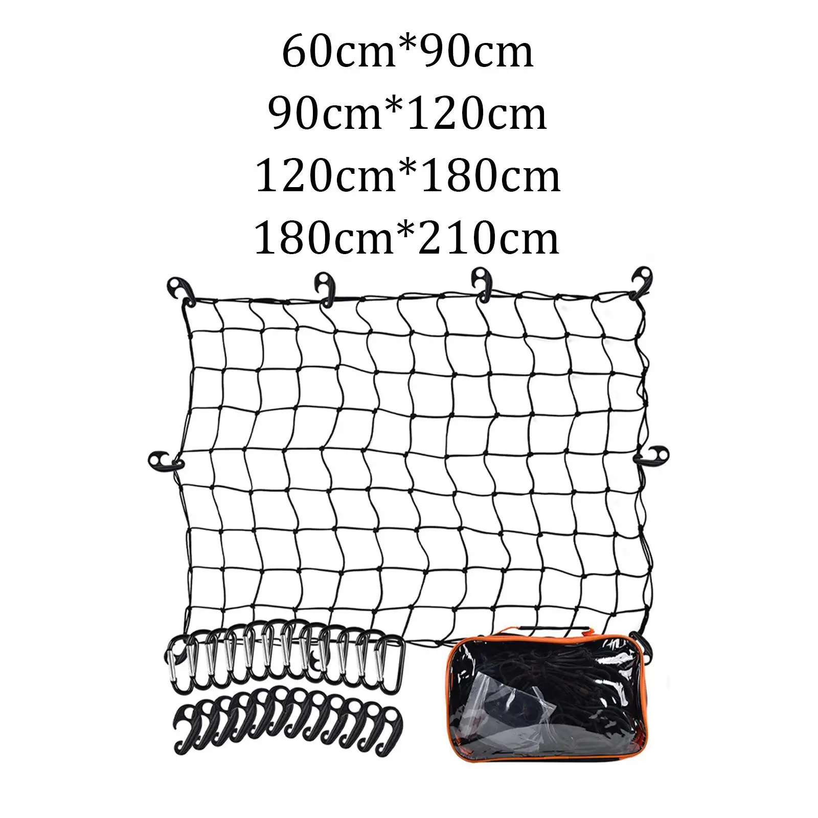 Automotive Cargo Net Trunk Storage Net Heavy Duty Universal Elastic Luggage Net