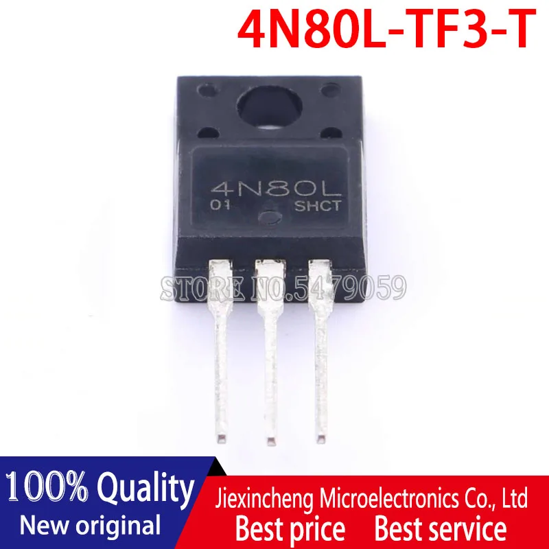 10PCS Nouveau original 4N80L-TF3-T 4N80L 800V 4A MOSFET TO-220F