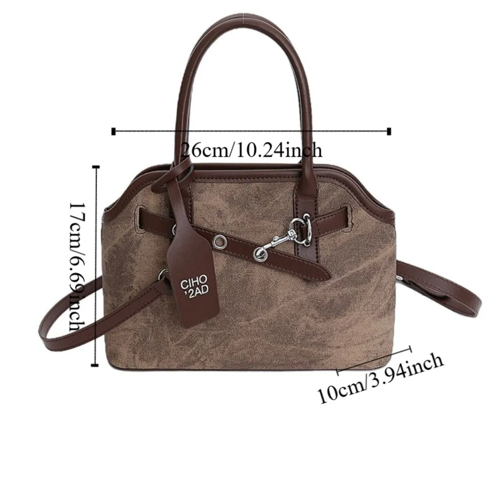Mode Reine Farbe Gürtel Shell Handtasche Luxus Große Kapazität Retro Unterarm Tasche Schulter Tasche Koreanischen Stil Pendeln Tote Tasche Winter