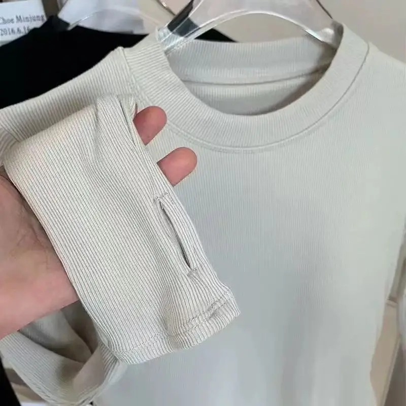 Women's Fitness Long-Sleeve Top with Chest Pads, Body-Slimming Tight-Fit Running Workout Shirt, Quick-Drying Yoga Wear image 5