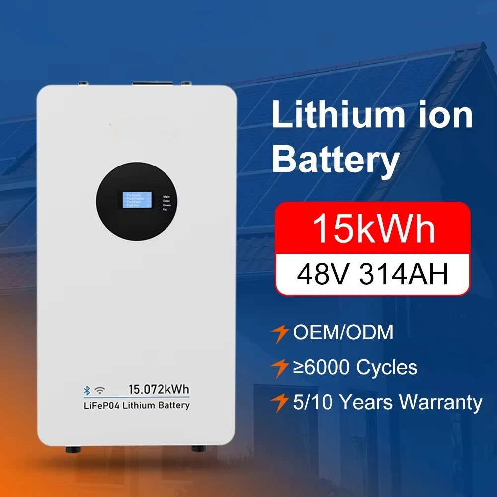 بطارية LiFePO4 51.2V 300Ah/314Ah (15–16kWh) - ESS منزلية قابلة للتوسيع مع BMS لأنظمة الطاقة الشمسية 48V #1