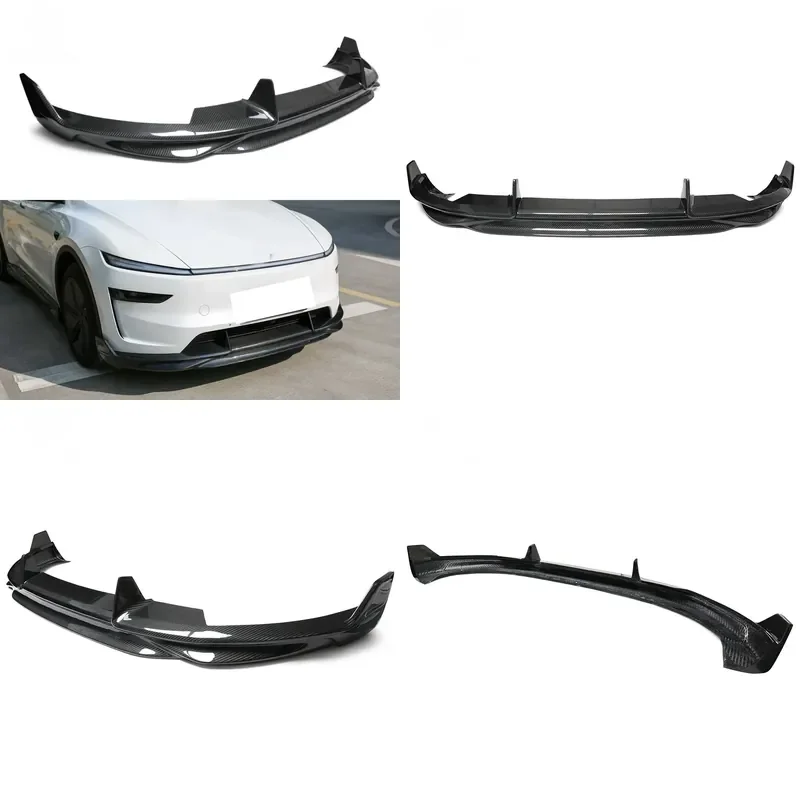 Dry Carbon Fiber Front Bumper Lip Trim for Tesla Model Y Juniper 2025+ Glossy Matte Finish
