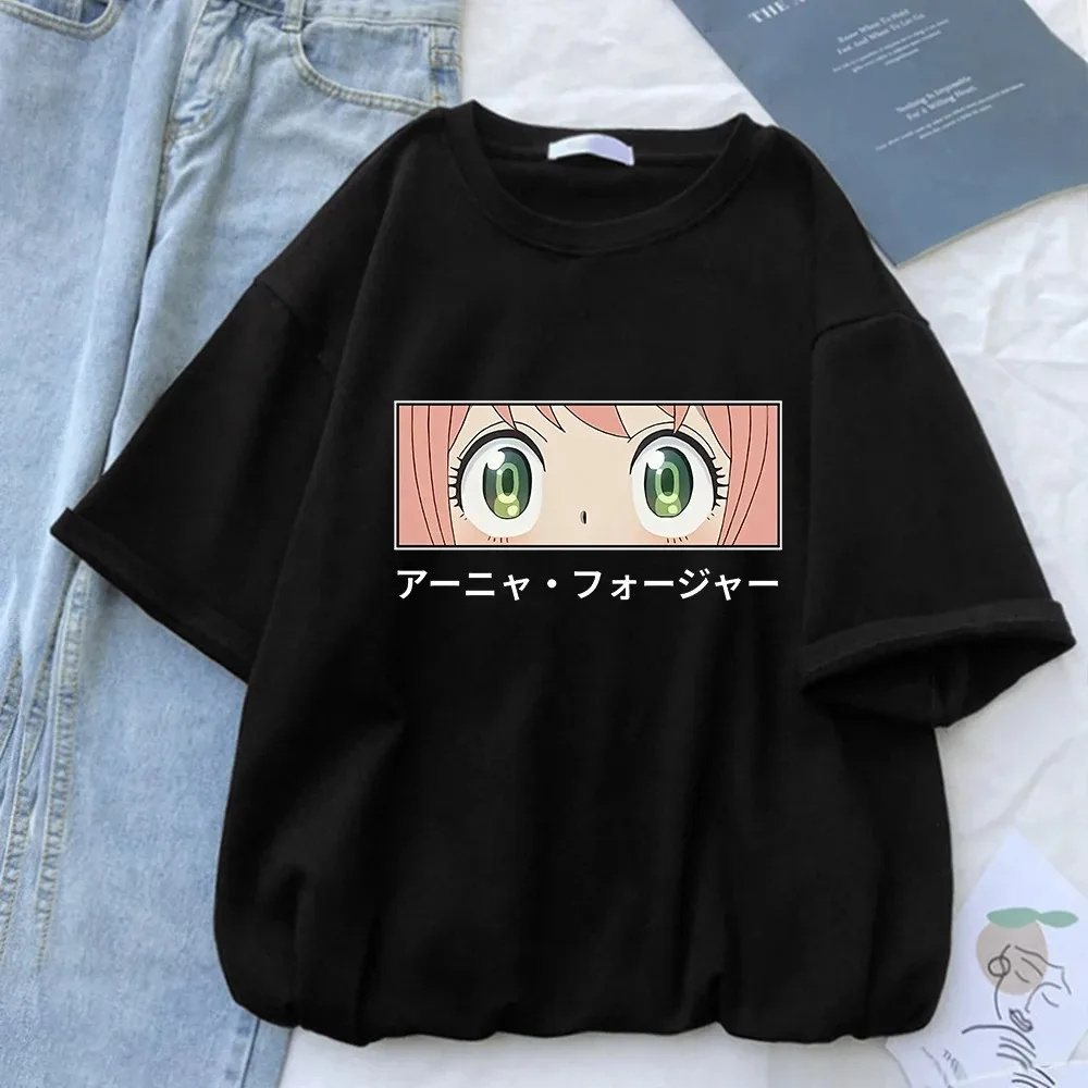 Szpieg X rodzina fałszerz z motywem rodziny kobiety Anime T Shirt oddychający Street T Shirt Casual Harajuku koszulki letnie krótka w stylu ulicznym