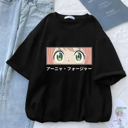 Szpieg X rodzina fałszerz z motywem rodziny kobiety Anime T Shirt oddychający Street T Shirt Casual Harajuku koszulki letnie krótka w stylu ulicznym rękaw