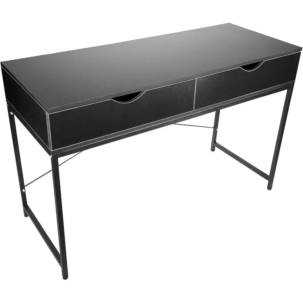 

Black Metal e Desk with Sliding Storage Ders – ern Minimalist Home Oice Desk or Students and Proionals, Easy Assembly, Durable W