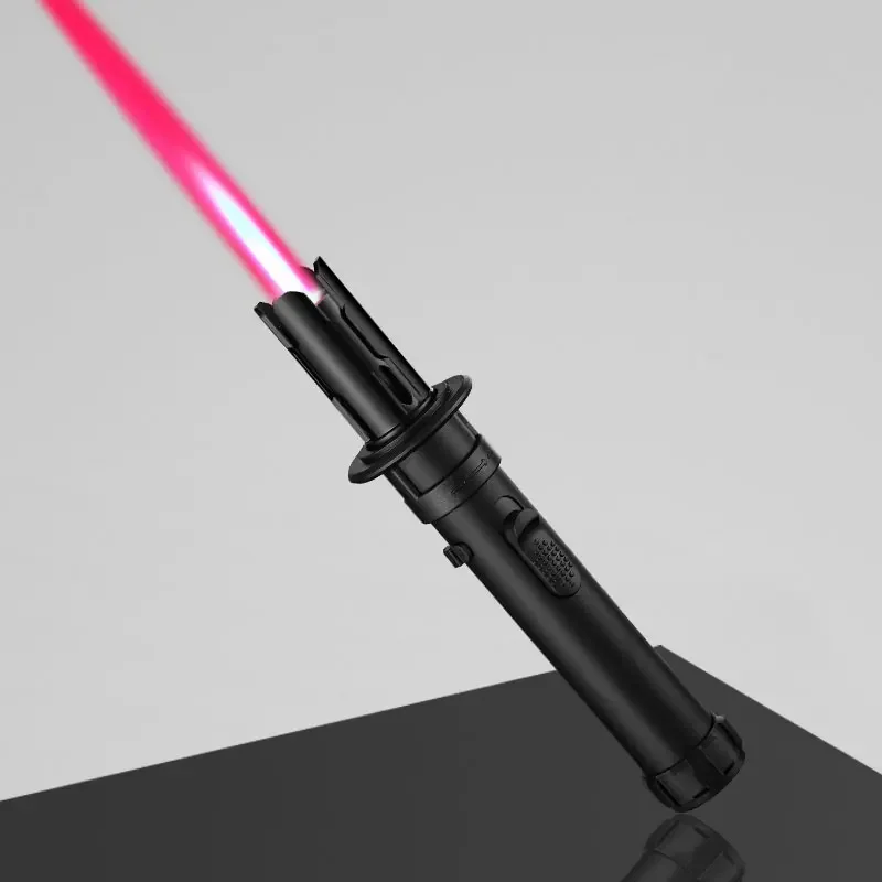 Personalized Lightsaber Design With Dual Safety Switch, Flame Size Can Be AdjustedFreelyWindproof Red Flame Direct Spray Lighter