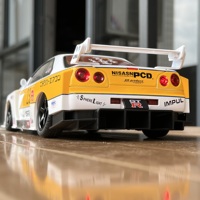 1:18 Nissan GTR Skyline S15 Modified Sports Car Alloy Metal Diecast Model Car Sound & Light Classic Hobbies Collection Ornaments