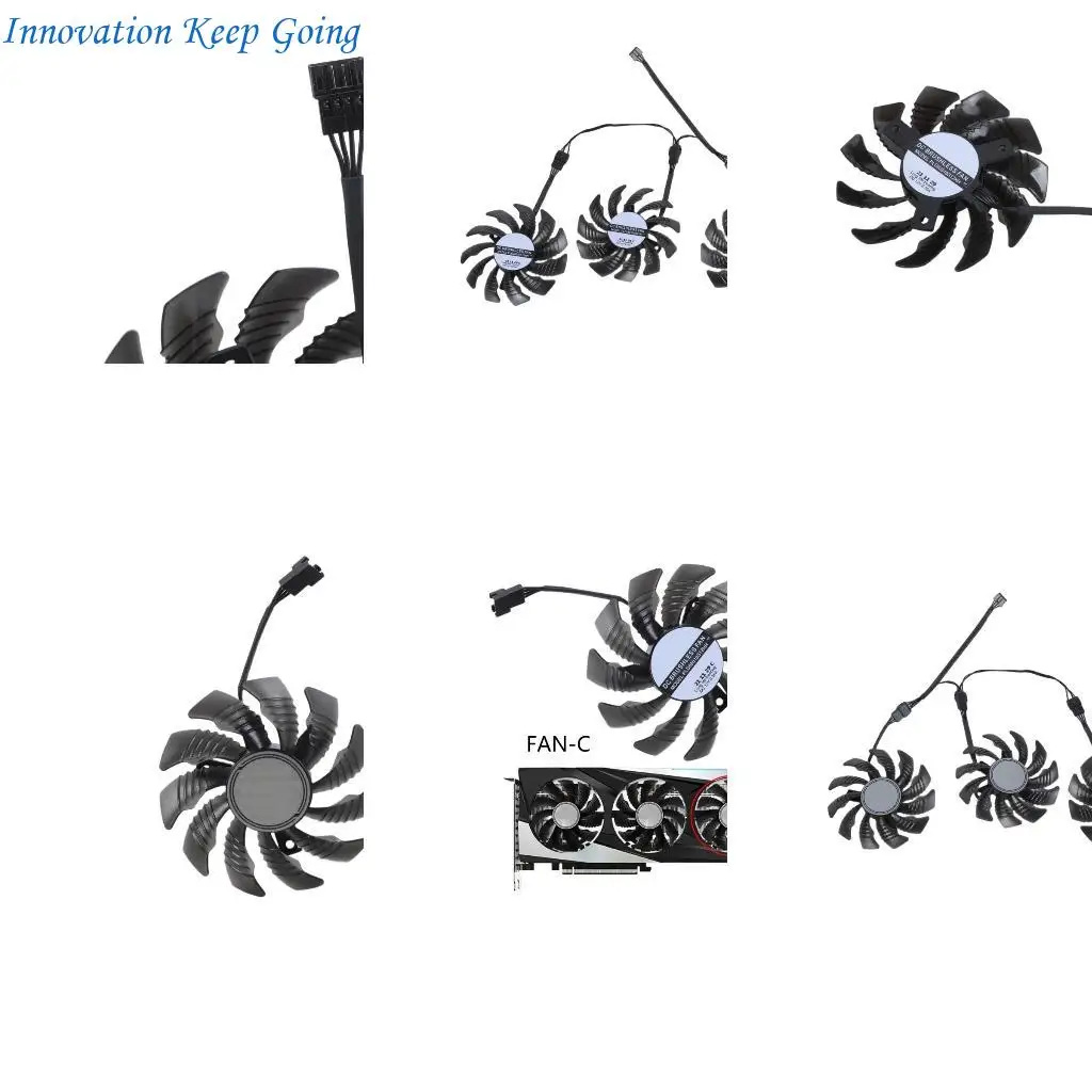 E65C Graphics Card Cooling Fan 4pin DC12V for RTX3050 3060 GAMING Heat Management