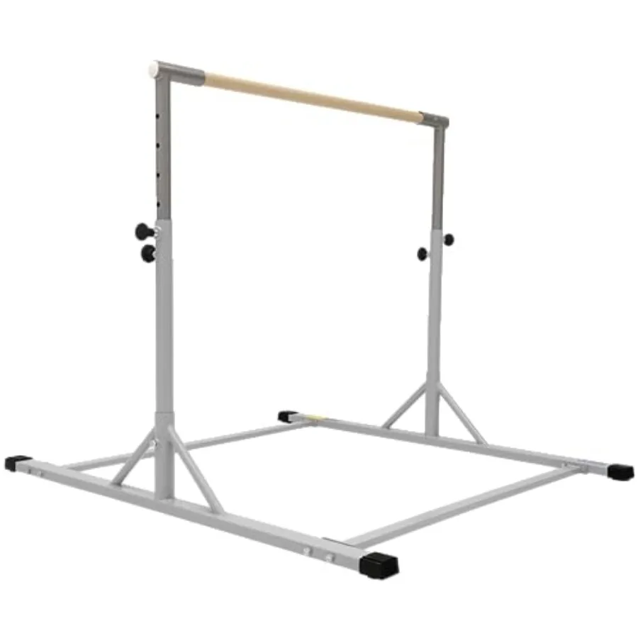 Gymnastics Expandable Kip Bar for home training aluminum alloy black adjustable height with non-slip grips