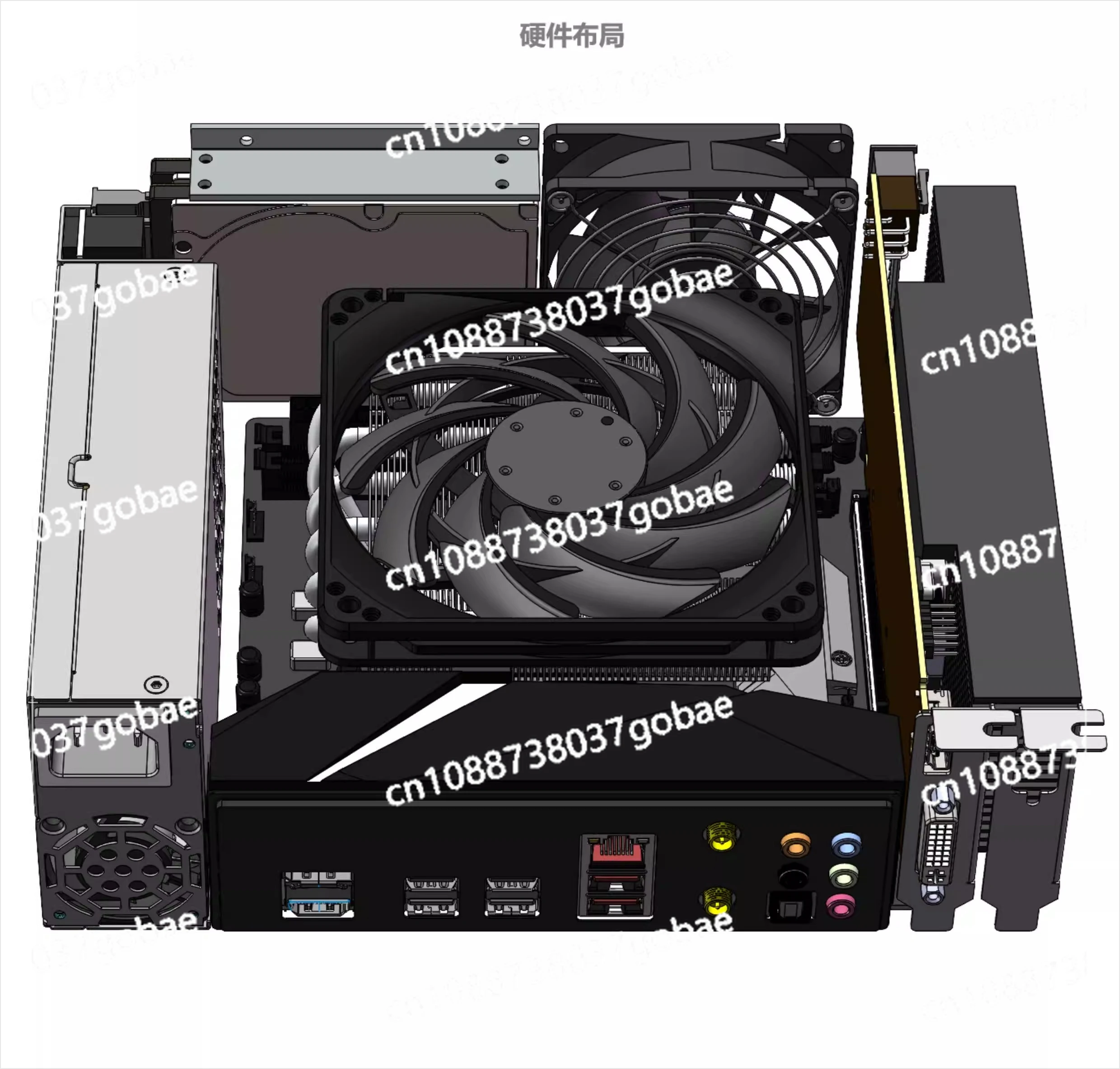 ZS-D2/ITX semi-high knife card computer chassis, version V4\ 4.9L volume, all aluminum chassis