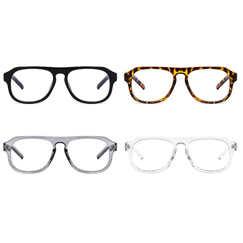 الرجعية شفافة ليوبارد طباعة خمر مكافحة نظارات الضوء الأزرق النظارات البصرية مضلع إطار نظارات نظارات الكمبيوتر #5