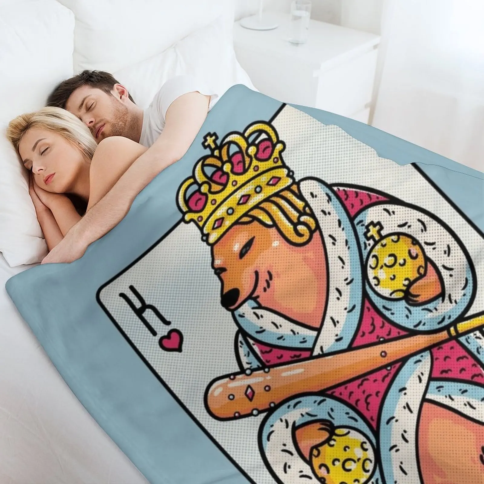 Cheems - بطاقة لعب King 2 King of Hearts Shibe Shiba Inu أحمق وغير مميزة Cheemzilla مضرب بيسبول رمي بطانية #4