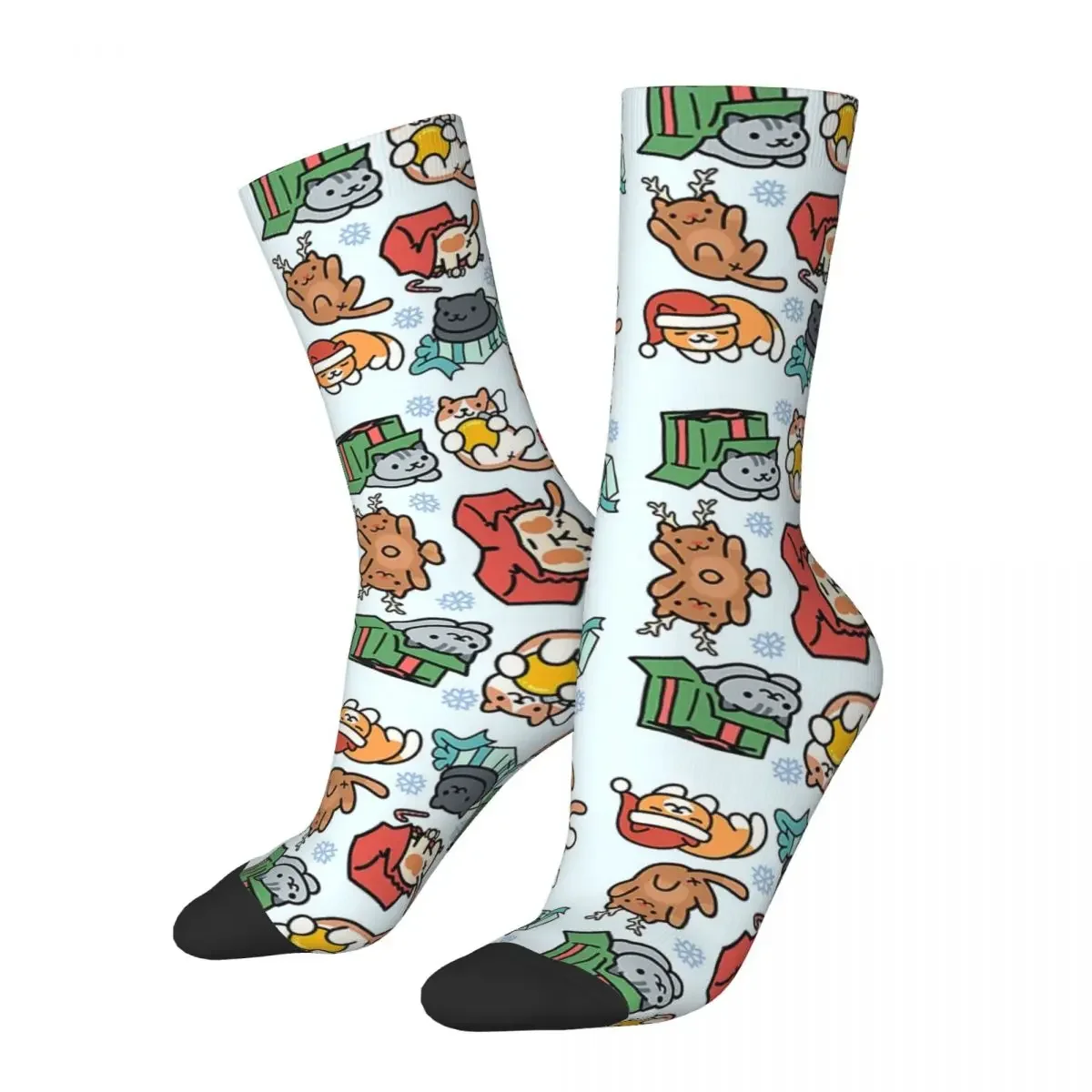 

Neko Portals Neko Atsume Cats Socks Harajuku Super Soft Stockings All Season Long Socks Accessories for Unisex Birthday Present