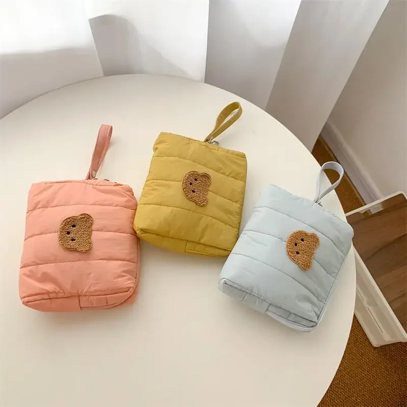 Cartoon Bear Baby Diaper bag Storage Polyester Zipper Kid Bedside Stroller Hanging Bag Travel Portable Hot Sale Handbag