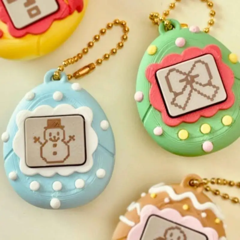 Fidget Keychain Nostalgic Clicker 3D Printed Safe Eco-Friendly PLA Bag Charm Funny Small Gift for Classmates Colleagues