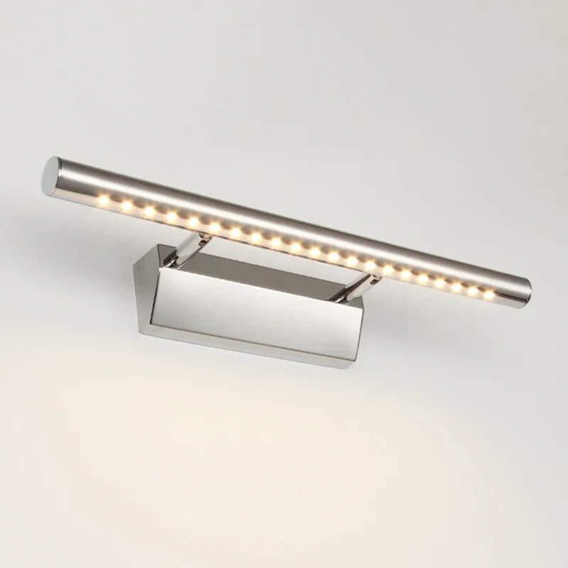 

Led Mirror Front Light Stainless Steel Waterproof Wall Lamp Fogproof Luxury Bathroom Cabinet Lamp Makeup Toilet Lighting