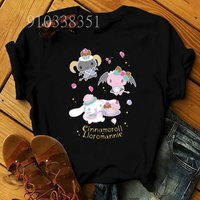 New Kawaii Halloween T Shirt Short Sleeve Loose Lloromannic Tshirt Daily Fashion Clothes Women Aesthetic Round Neck T-Shirts