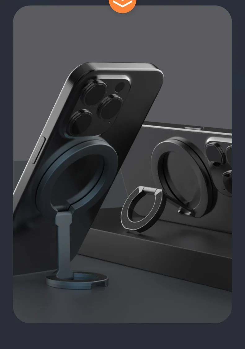 Für MagSafe Doppelseitige Magnetische Telefon Ring Halter Tragbare Falten Handys Ständer Telefon Zubehör Unterstützung Halterung Grip Tok – Detail 5