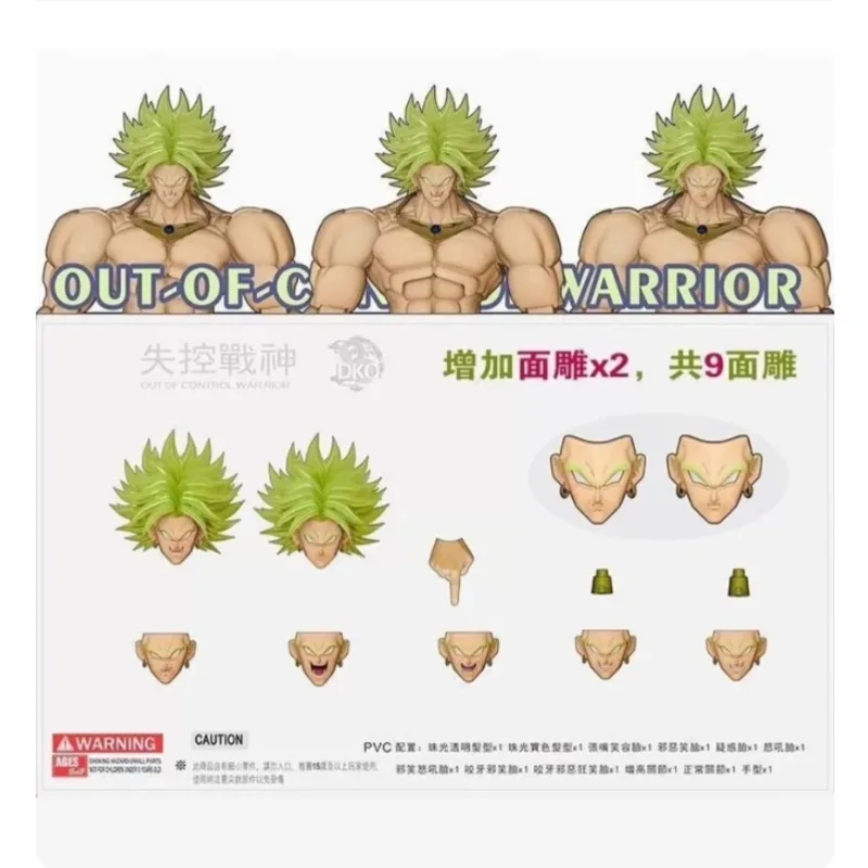 In Stock! DKO Toy Dragon Ball Z Broly Head Sculpt Accessory Pack, Out-of-control God of War, Adapted To Beast God Body Gifts view 2