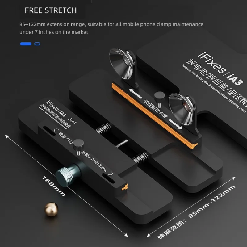 IFixes iA3 Pressure Holding Mould Seam Filling Fixture For Straigt Face Curved Screen Mobile Phone Retaining Gluing Tools