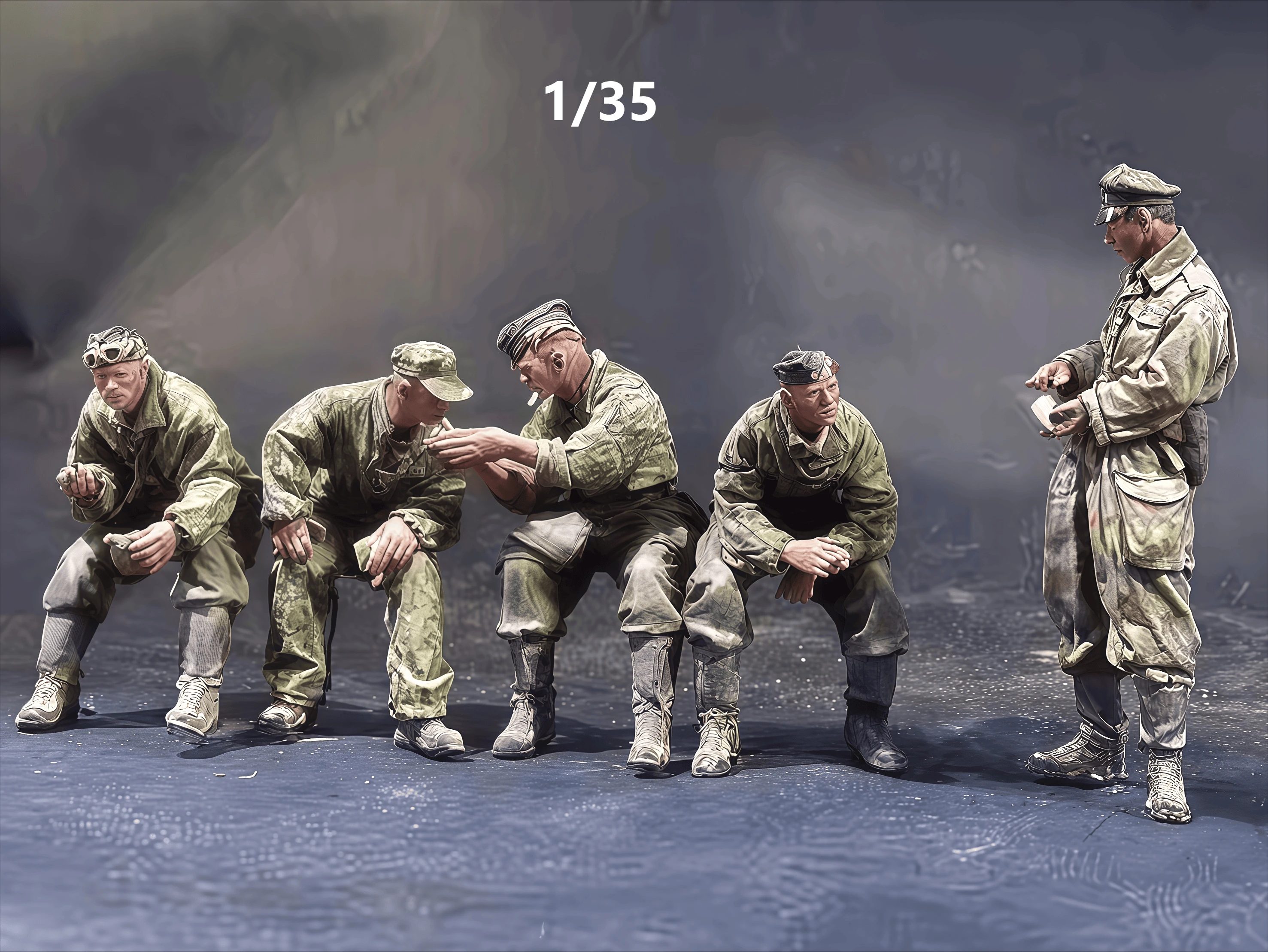 

Набор персонажей модели из смолы 1/35, Gk, состояние отдыха группы танков, неокрашенный комплект для сборки