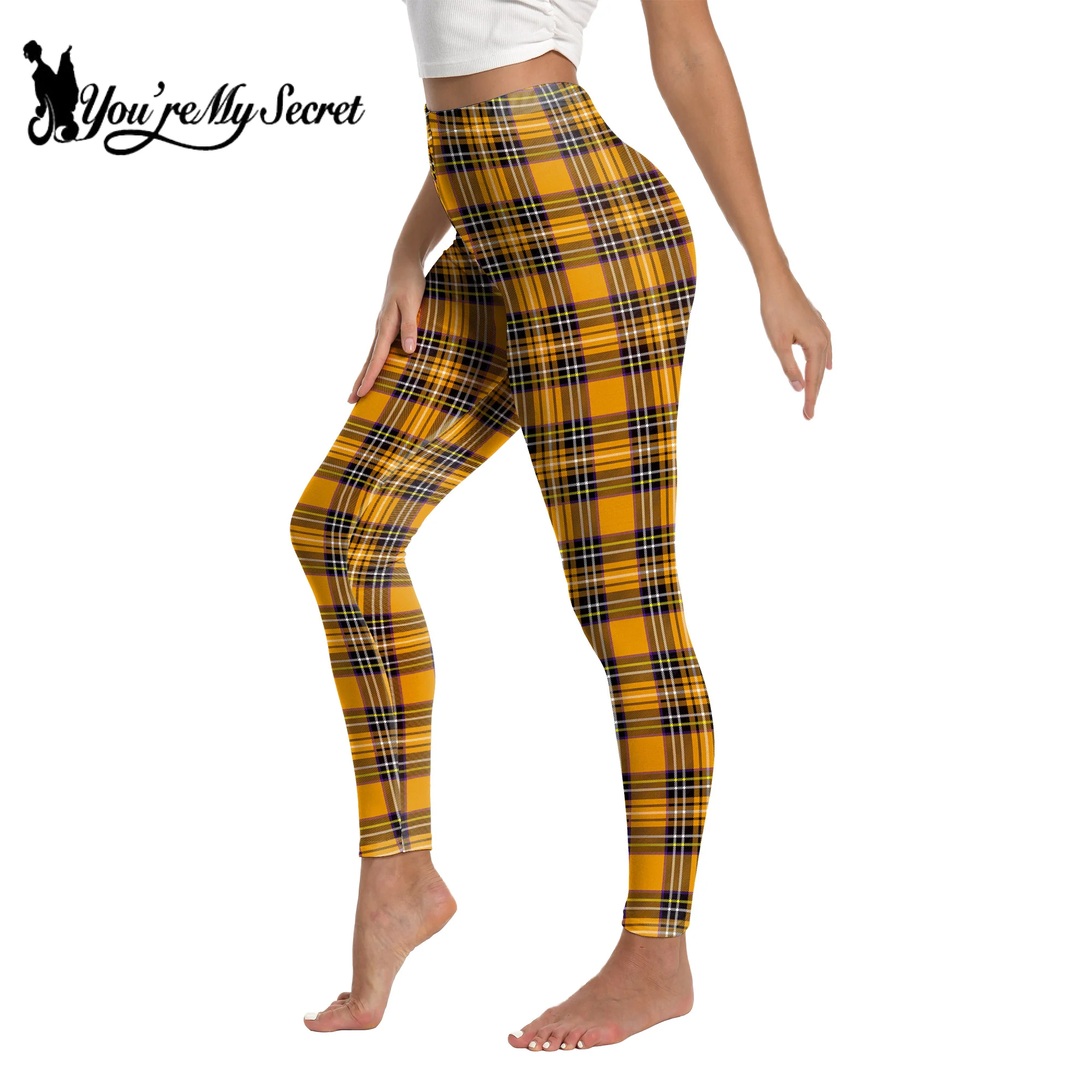 You're My Secret-mallas elásticas con estampado a rayas para mujer, pantalones de Yoga de cintura alta con realce, para fiesta de Halloween