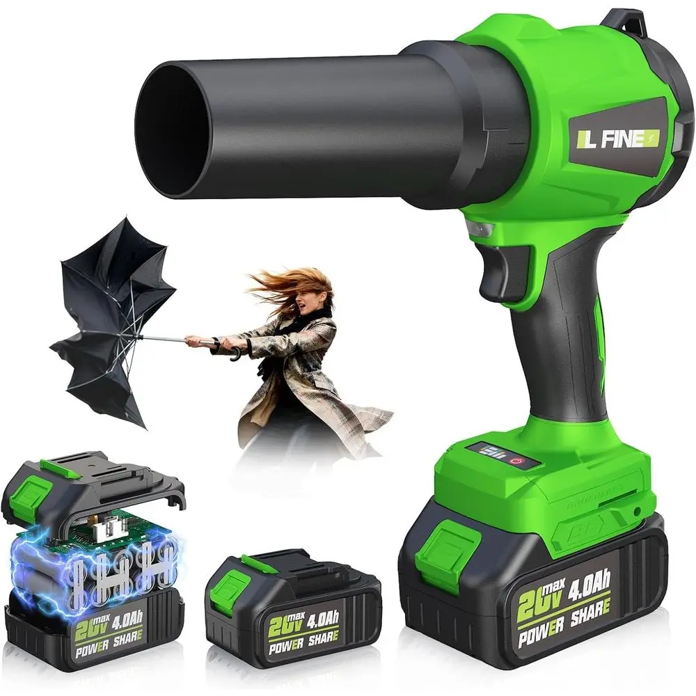 

Lea Blower Cordl- Lightweight Electric Handheld Blower with Battery and , 3 Speed e, Blowers or Lawn Care, Patio Cleaning, Dust