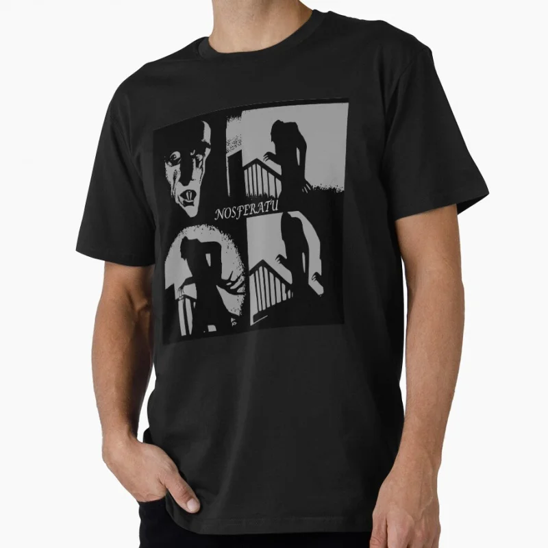 

80s Gothic Horror movie Nosferatu 0928 Vampire Scary Halloween Gift T shirt Large size Tops 100% cotton printed Clothes